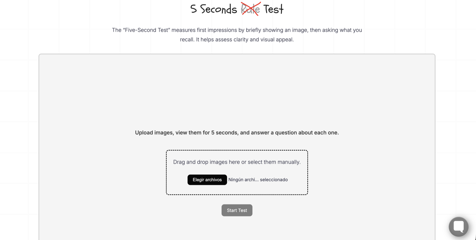 5 Seconds Tester upload and test interface